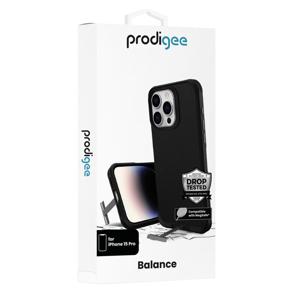 prodigee Balance Case for Apple iPhone 15 Pro Black