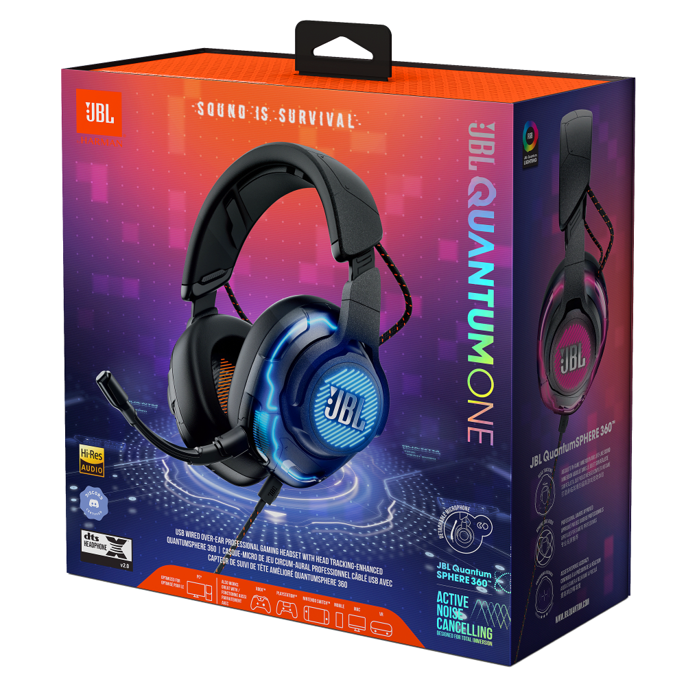 JBL Quantum One Wired Professional Gaming Headset Black