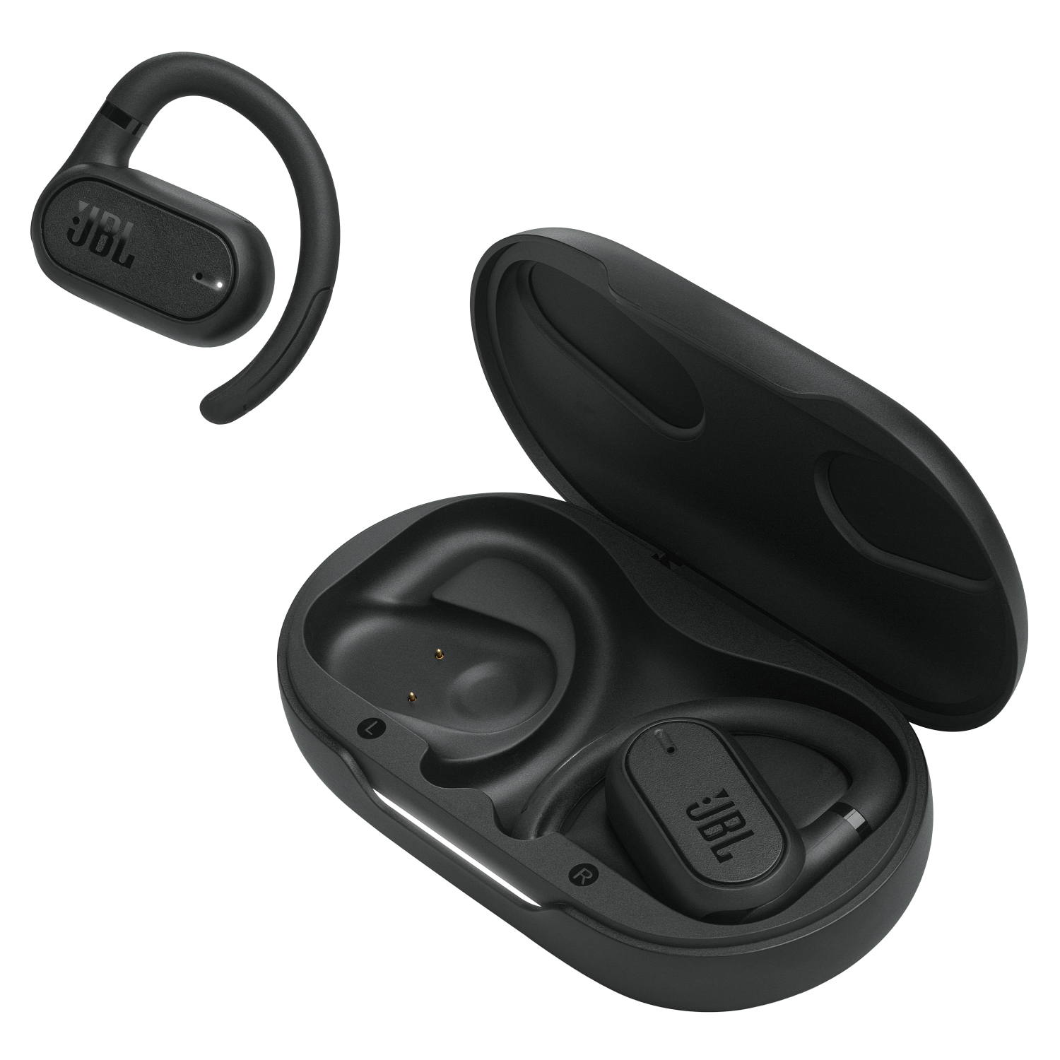 JBL SoundGear Sense True Wireless On Ear Headphones Black