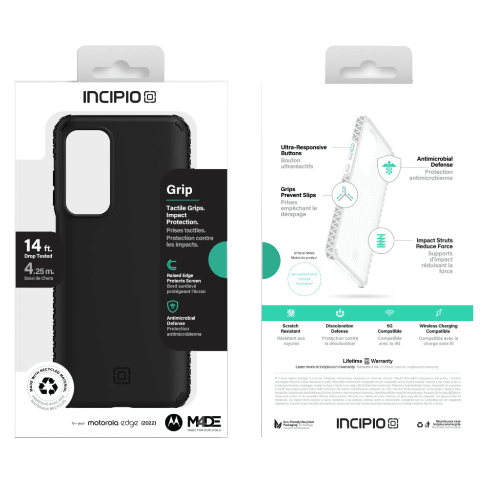 Incipio Grip Case for Motorola Edge (2021) / Edge 5G UW Black