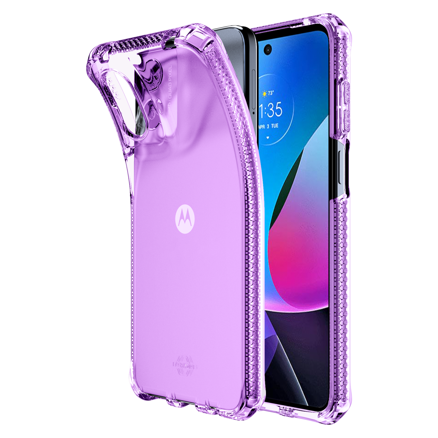 ITSkins Spectrum_R Clear Case for Motorola Moto G Play (2024) Purple