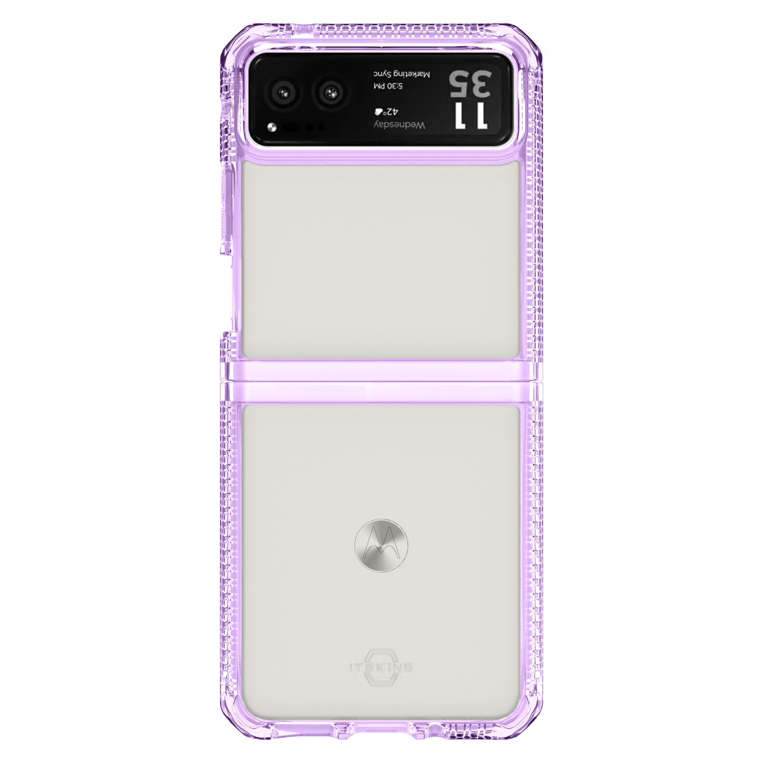 ITSkins Hybrid_R Clear Case for Motorola RAZR (2023) Clear, Purple