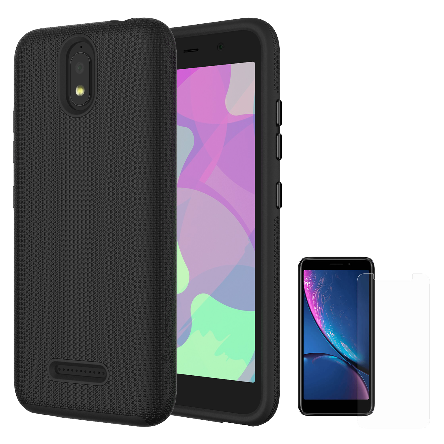 AXS PROTech Case and Glass Screen Protector for Hot Pepper Serrano Black