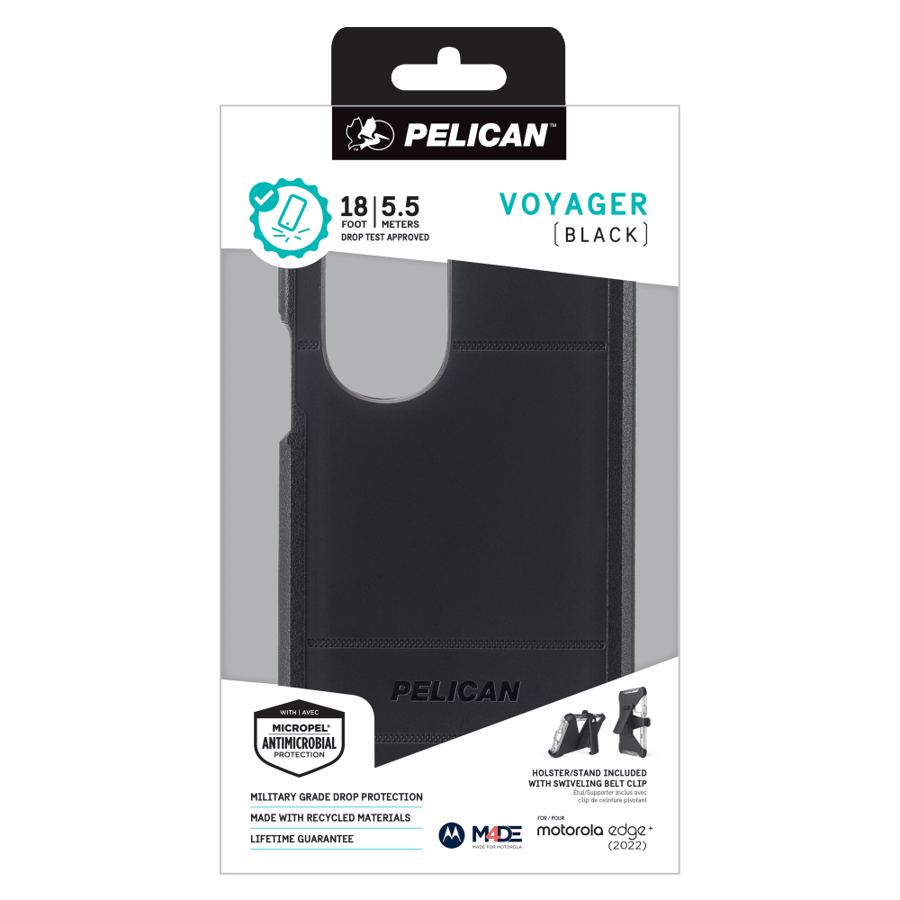 Pelican Voyager Case for Motorola Moto Edge Plus (2022) Black