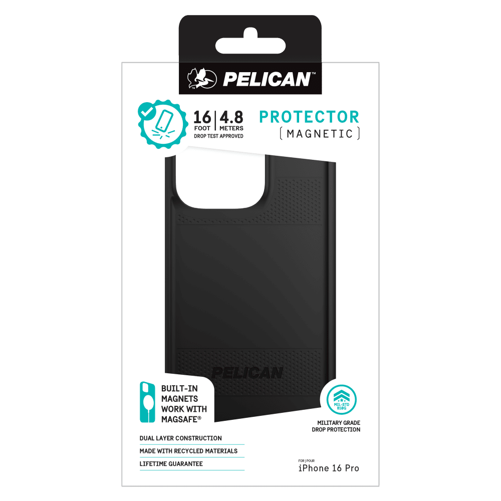 Pelican Protector MagSafe Case for Apple IP16PRO Black