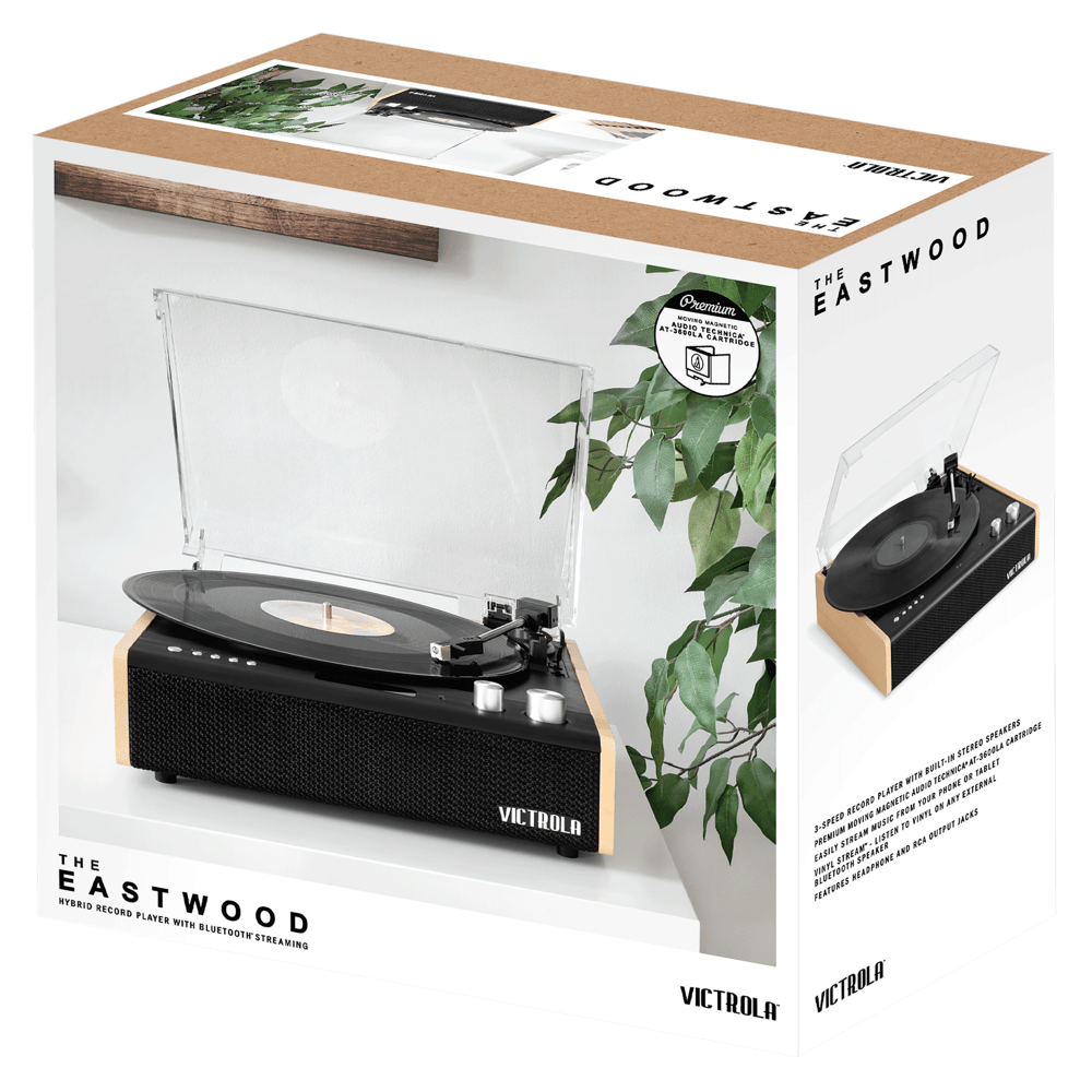 Victrola Eastwood Bluetooth Record Player Black, Brown