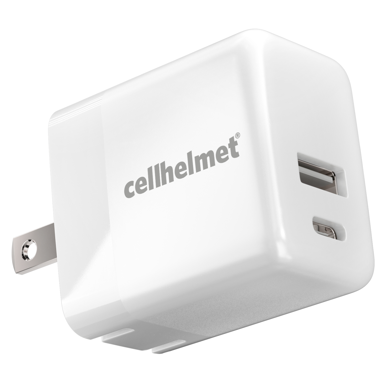 Cellhelmet USB A and USB C Dual Wall Charger 20W PD White