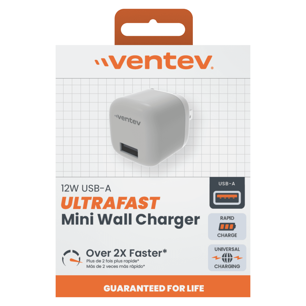 Ventev 12W USB A Wall Charger Gray