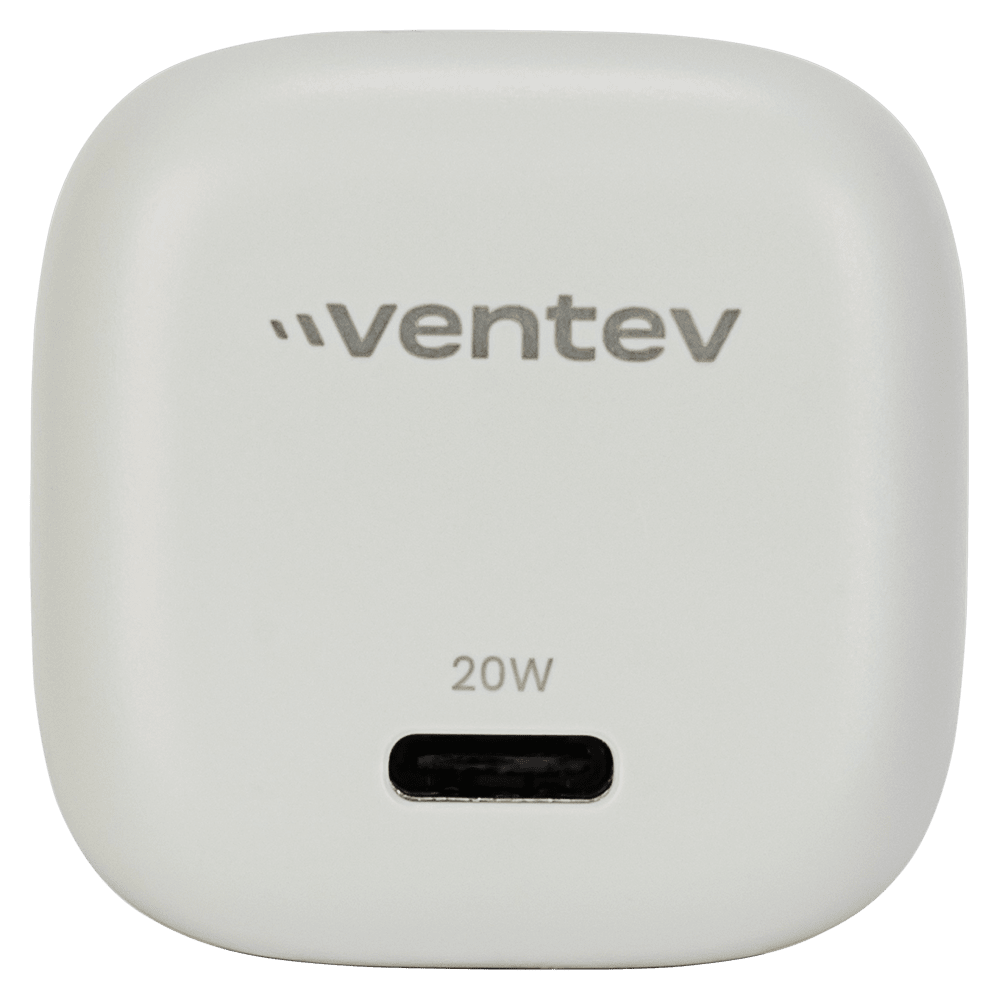 Ventev 20W PD USB C Mini Wall Charger and USB C to Apple Lightning Cable 3.3ft White