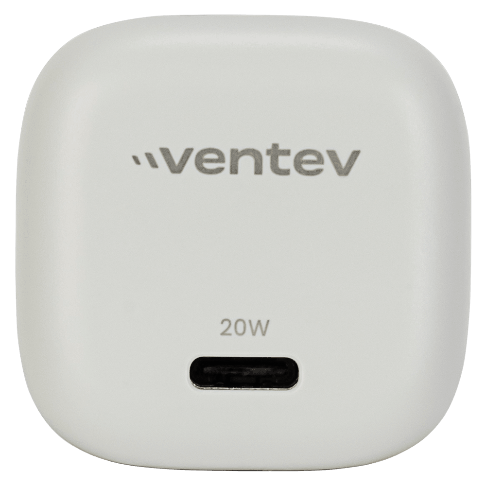 Ventev 20W ULTRAFAST USB C Universal Mini Wall Charger White