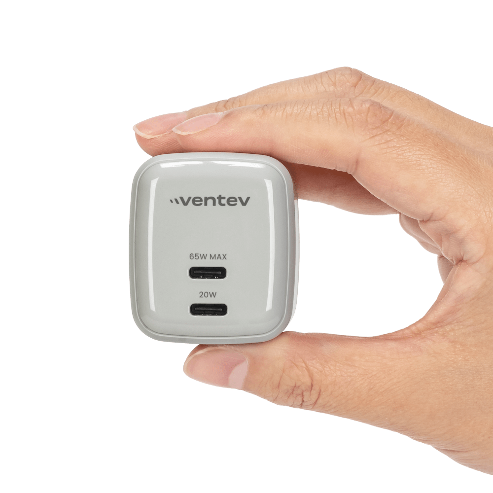 Ventev 65W Dual USB C GaN Mini Wall Charger