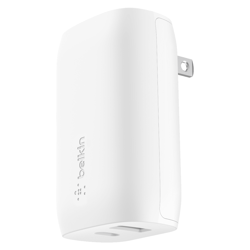 Belkin Dual Port USB A and USB C PD 37W Wall Charger with PPS White